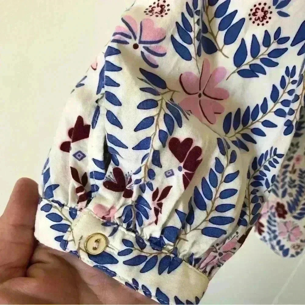 Talbots Floral Printed Rayon Top Blouse Size 1X - Picture 8 of 9